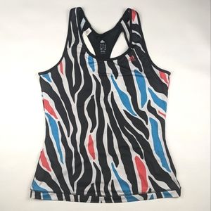 Adidas Zebra Stripe Athletic Top